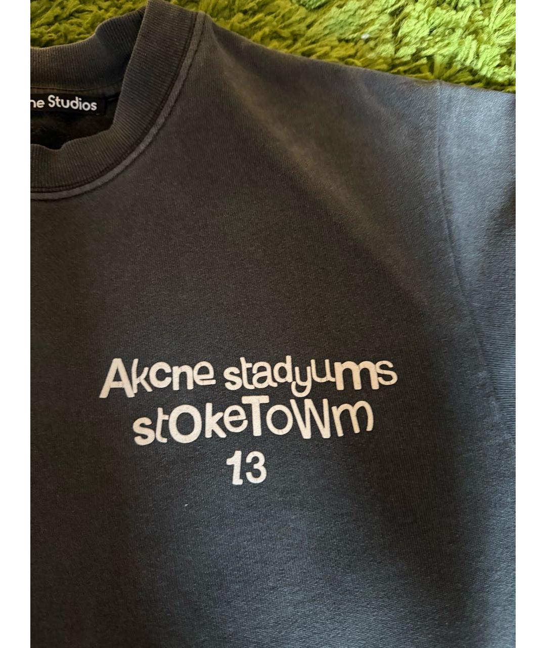 ACNE STUDIOS Антрацитовая футболка, фото 8