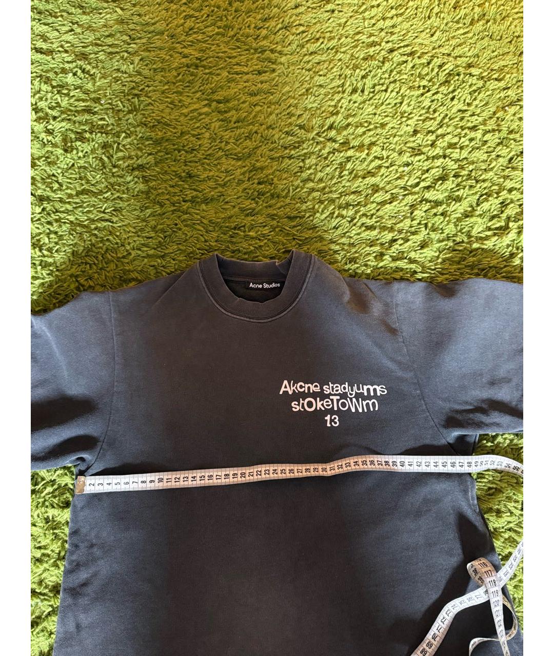 ACNE STUDIOS Антрацитовая футболка, фото 4