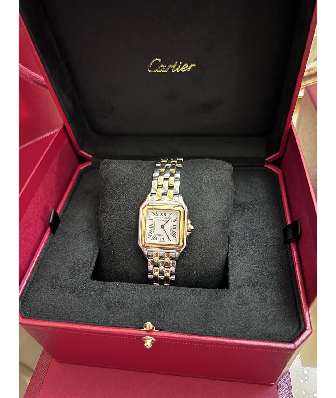 CARTIER Белые часы из желтого золота, фото 2