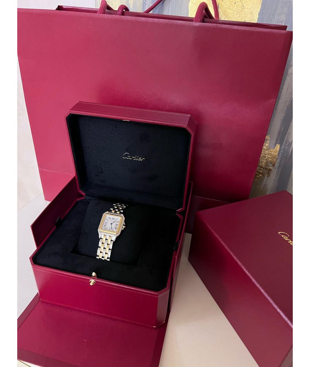 CARTIER Белые часы из желтого золота, фото 5