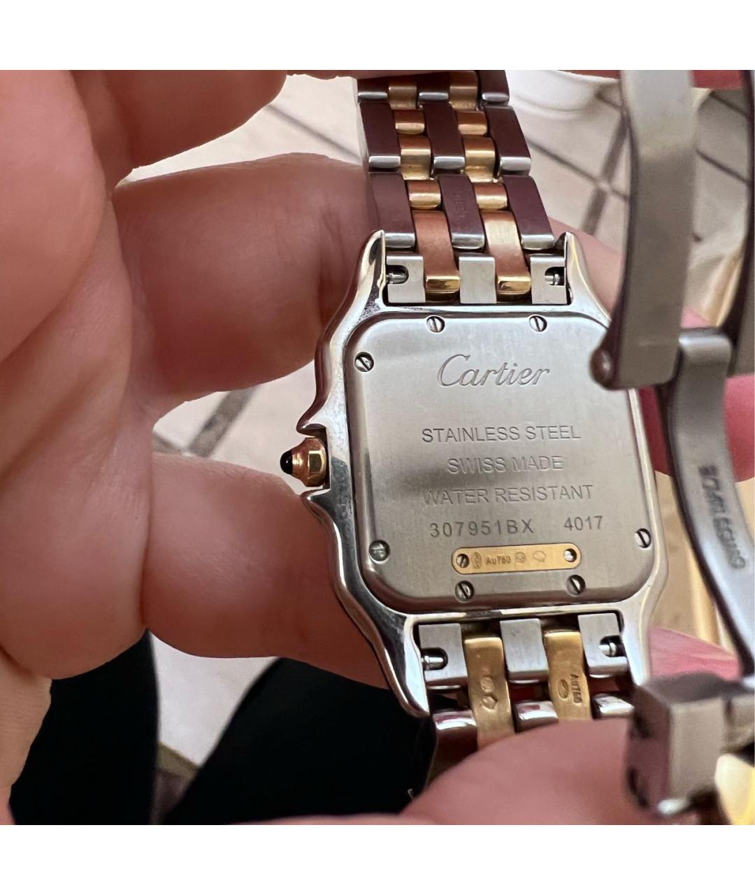 CARTIER Белые часы из желтого золота, фото 3