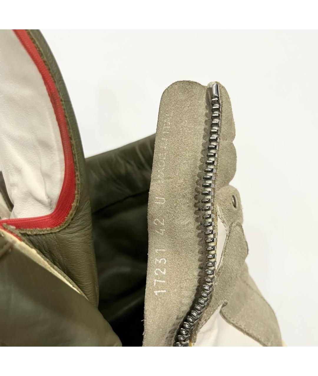 RICK OWENS Белые кожаные высокие кроссовки / кеды, фото 5
