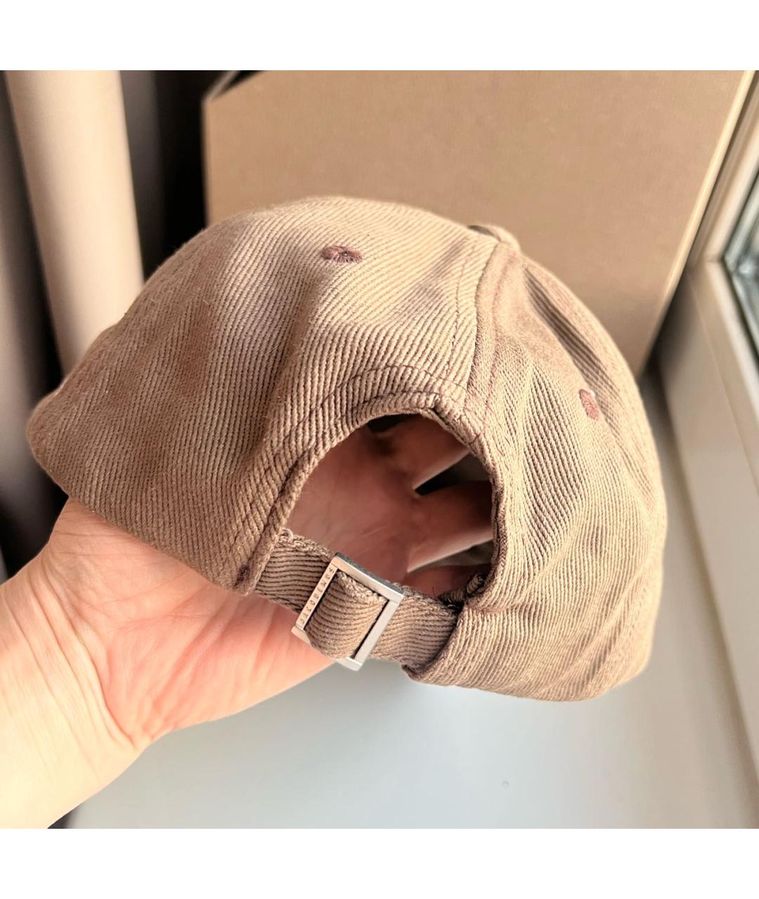JACQUEMUS Коричневая хлопковая кепка, фото 5