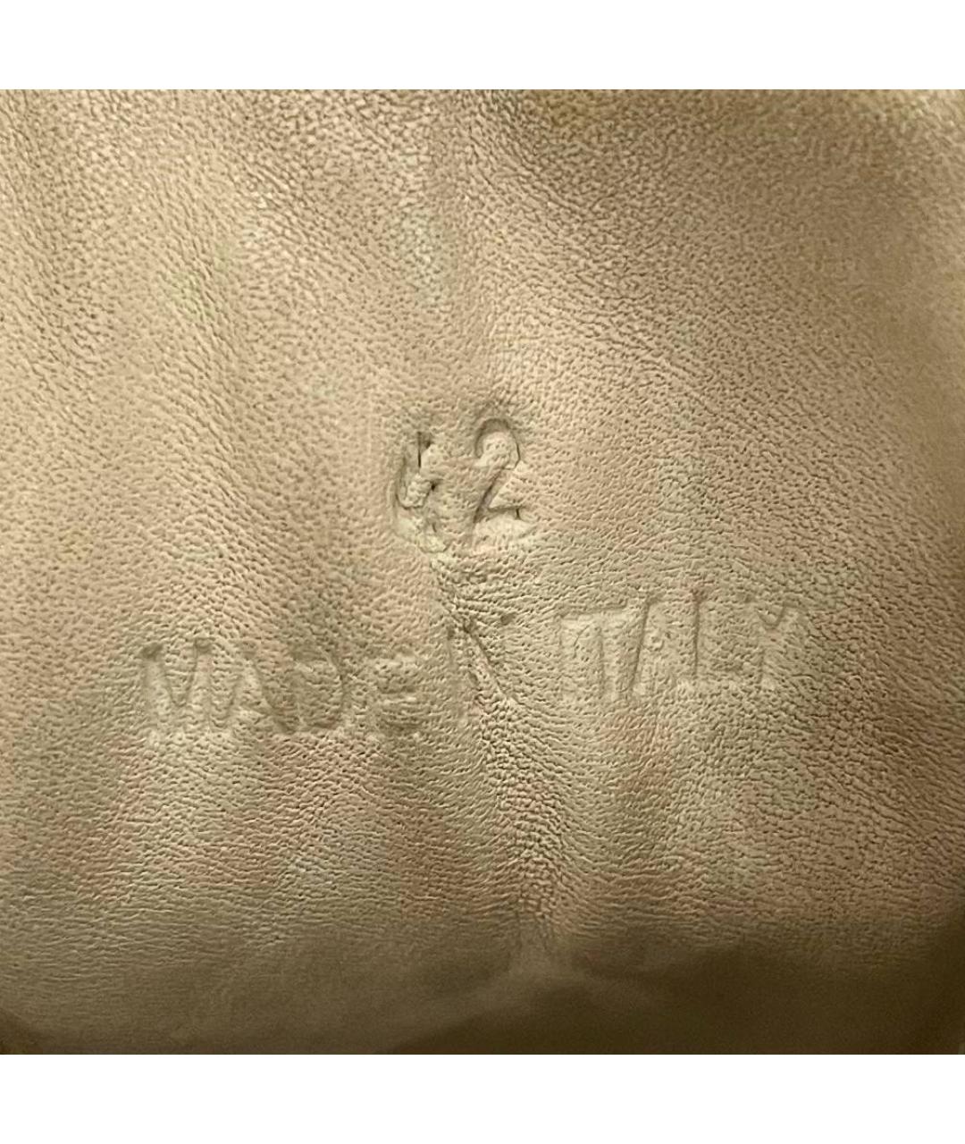 MAISON MARGIELA Белые кожаные низкие кроссовки / кеды, фото 5