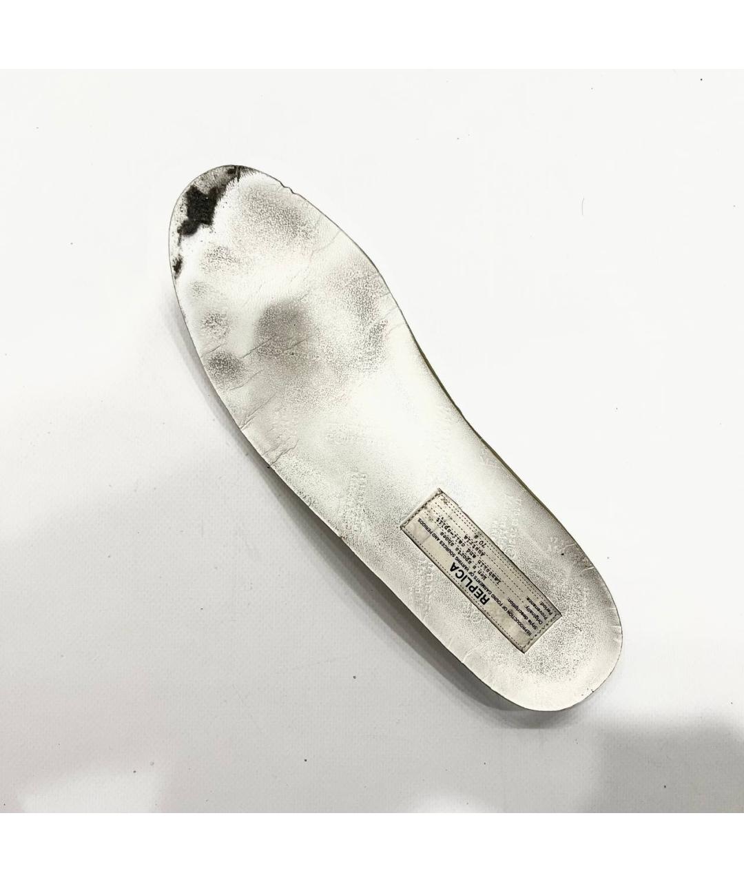 MAISON MARGIELA Белые кожаные низкие кроссовки / кеды, фото 6