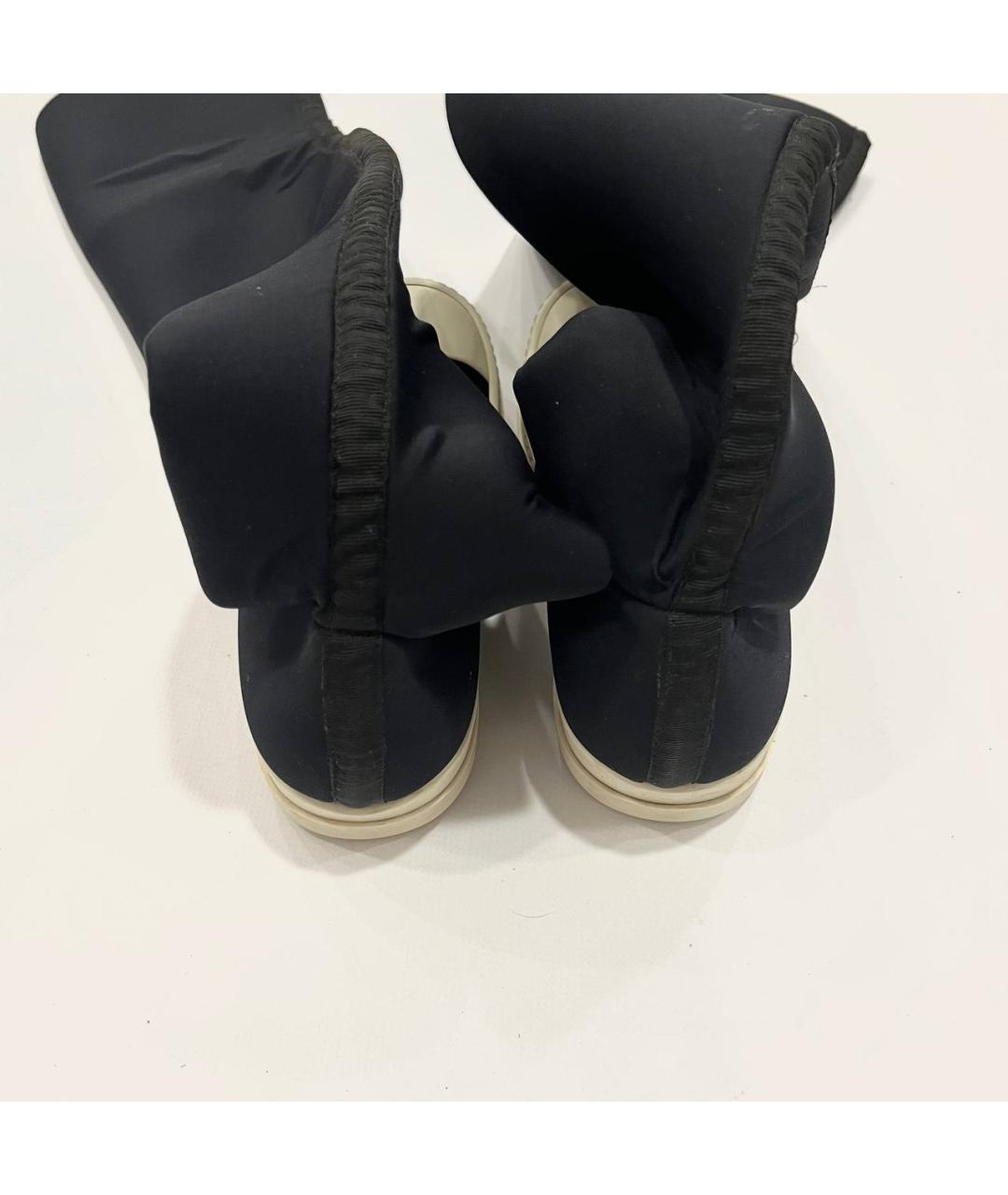 RICK OWENS DRKSHDW Черные неопреновые ботфорты, фото 4