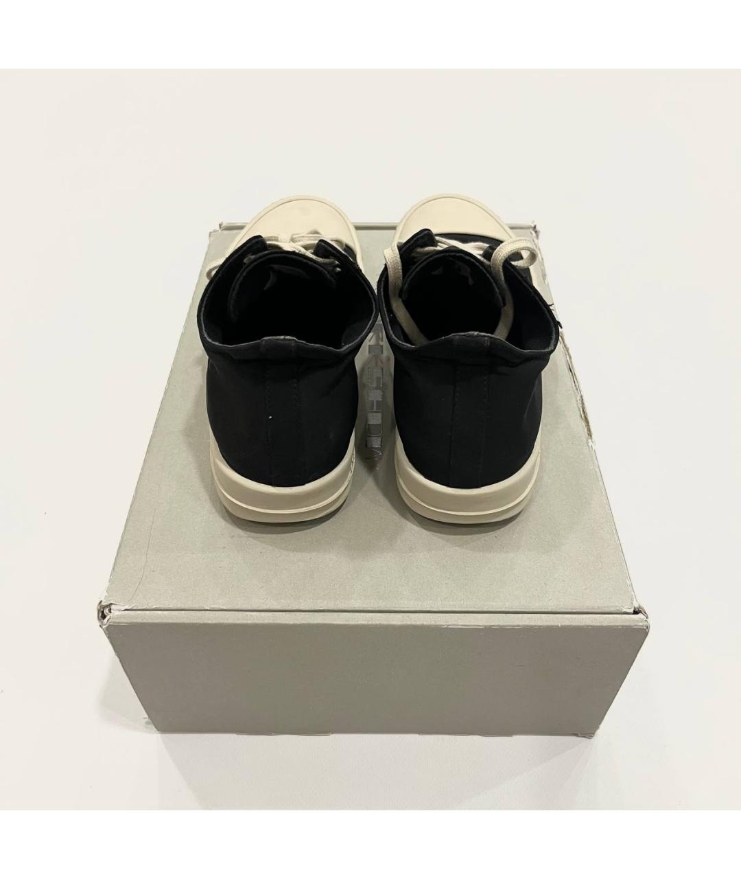 RICK OWENS DRKSHDW Черные текстильные кеды, фото 4