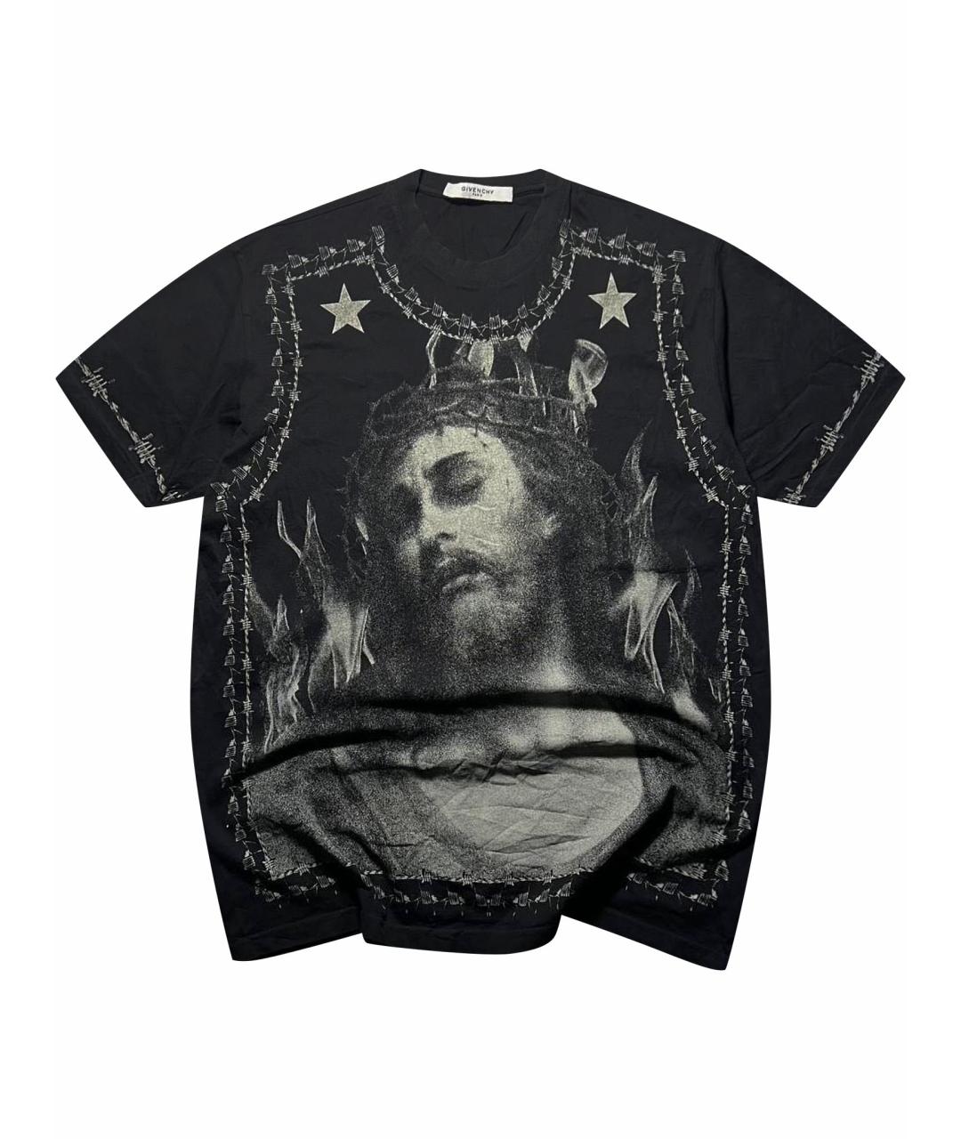GIVENCHY Черная хлопковая футболка, фото 1