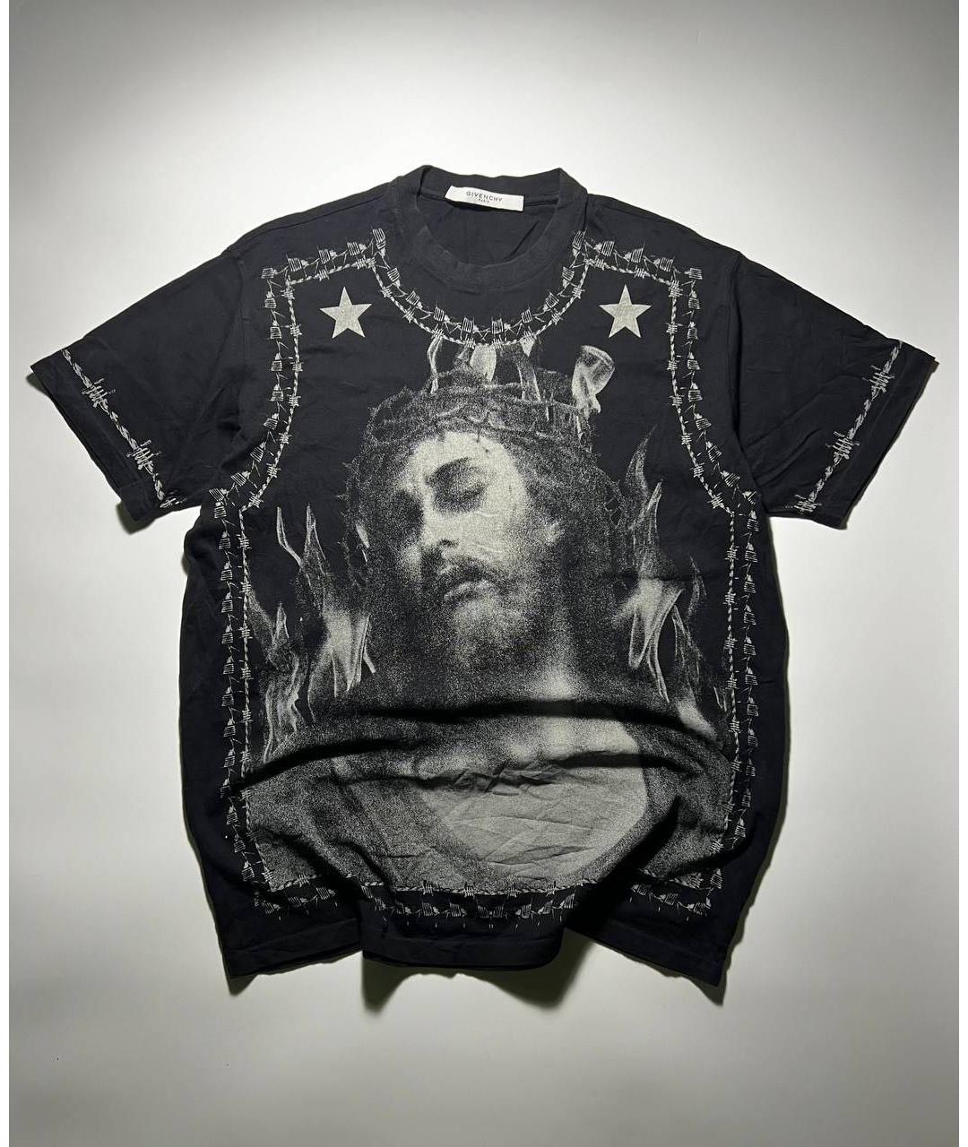 GIVENCHY Черная хлопковая футболка, фото 6
