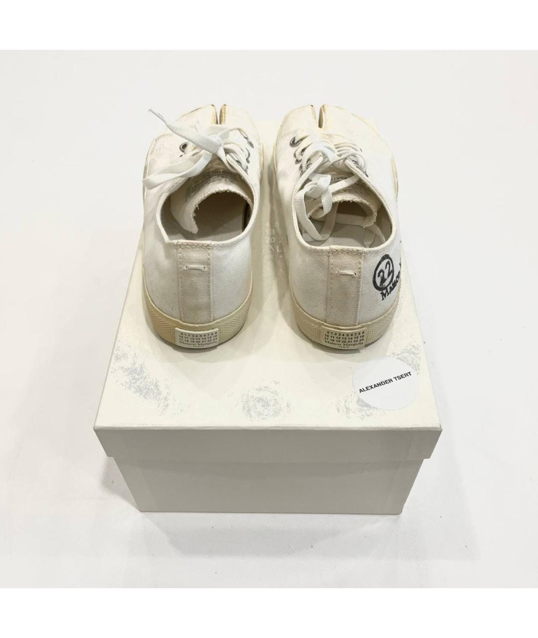 MAISON MARGIELA Белые текстильные кеды, фото 4