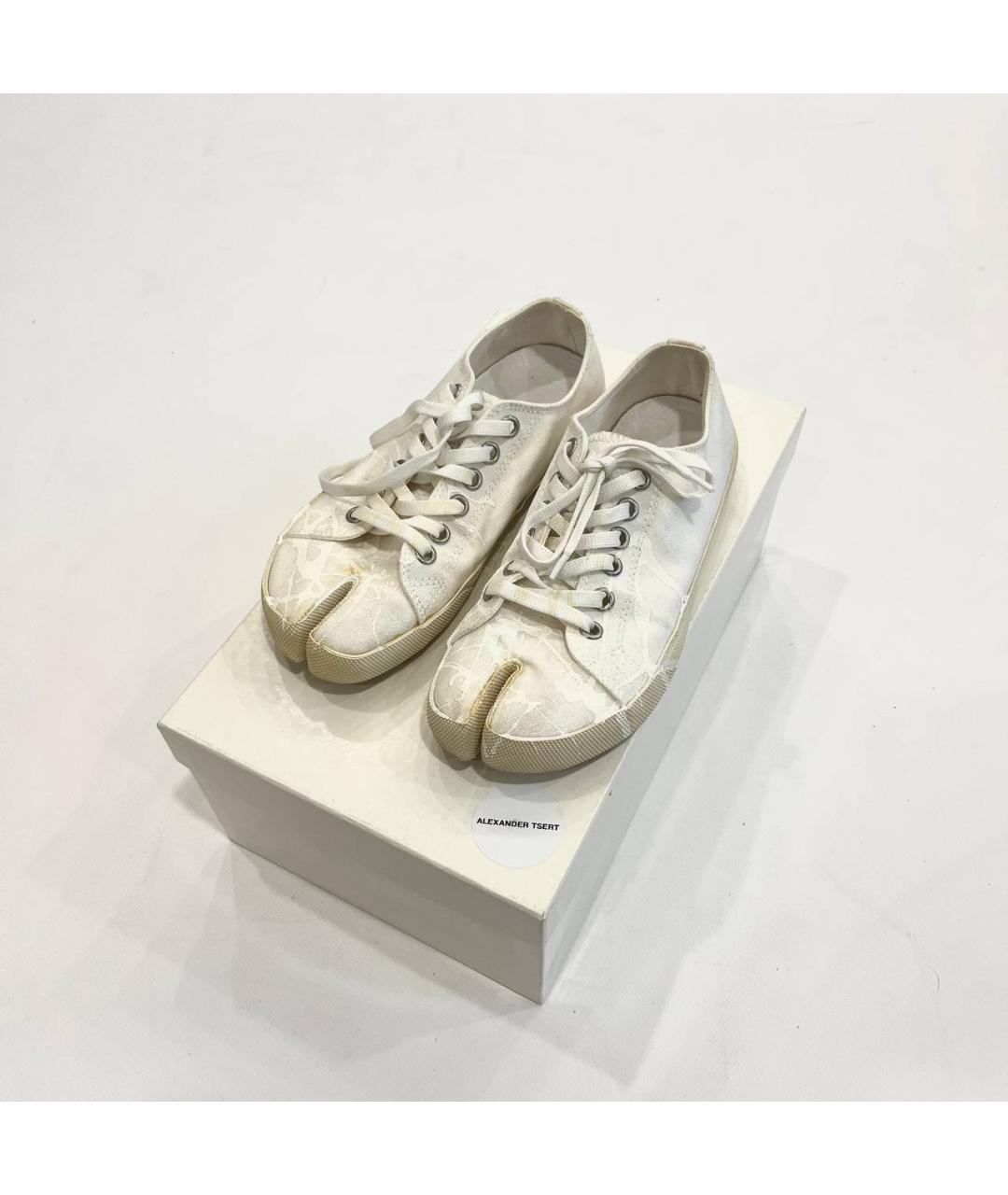 MAISON MARGIELA Белые текстильные кеды, фото 2