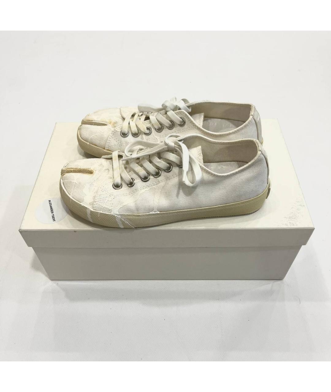 MAISON MARGIELA Белые текстильные кеды, фото 3