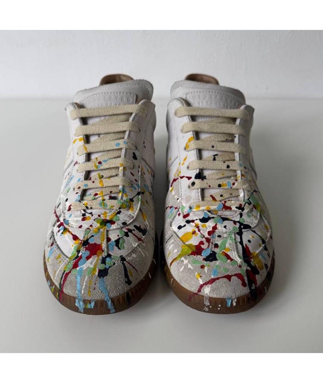 MAISON MARGIELA Белые кожаные кеды, фото 2