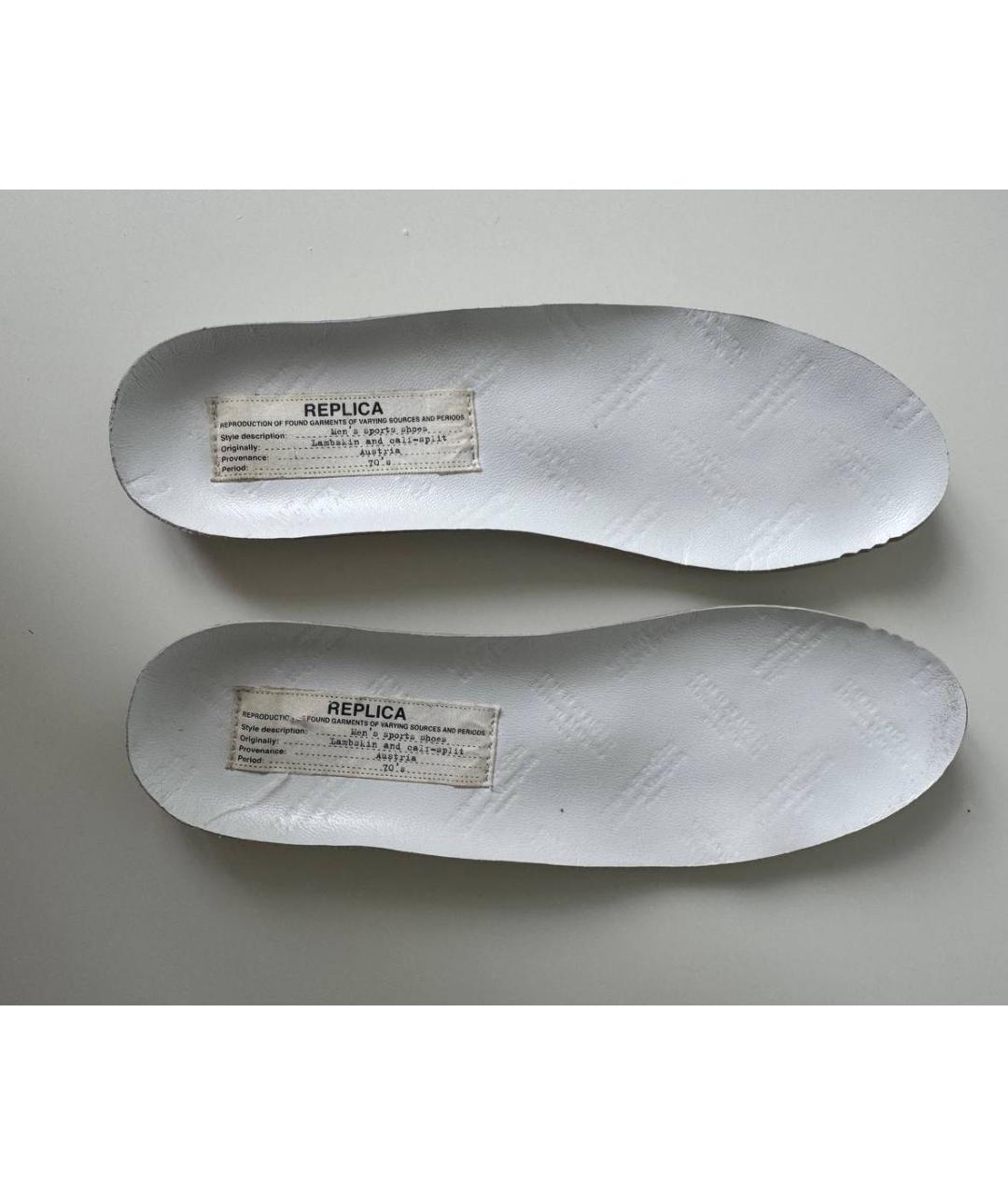 MAISON MARGIELA Белые кожаные кеды, фото 6