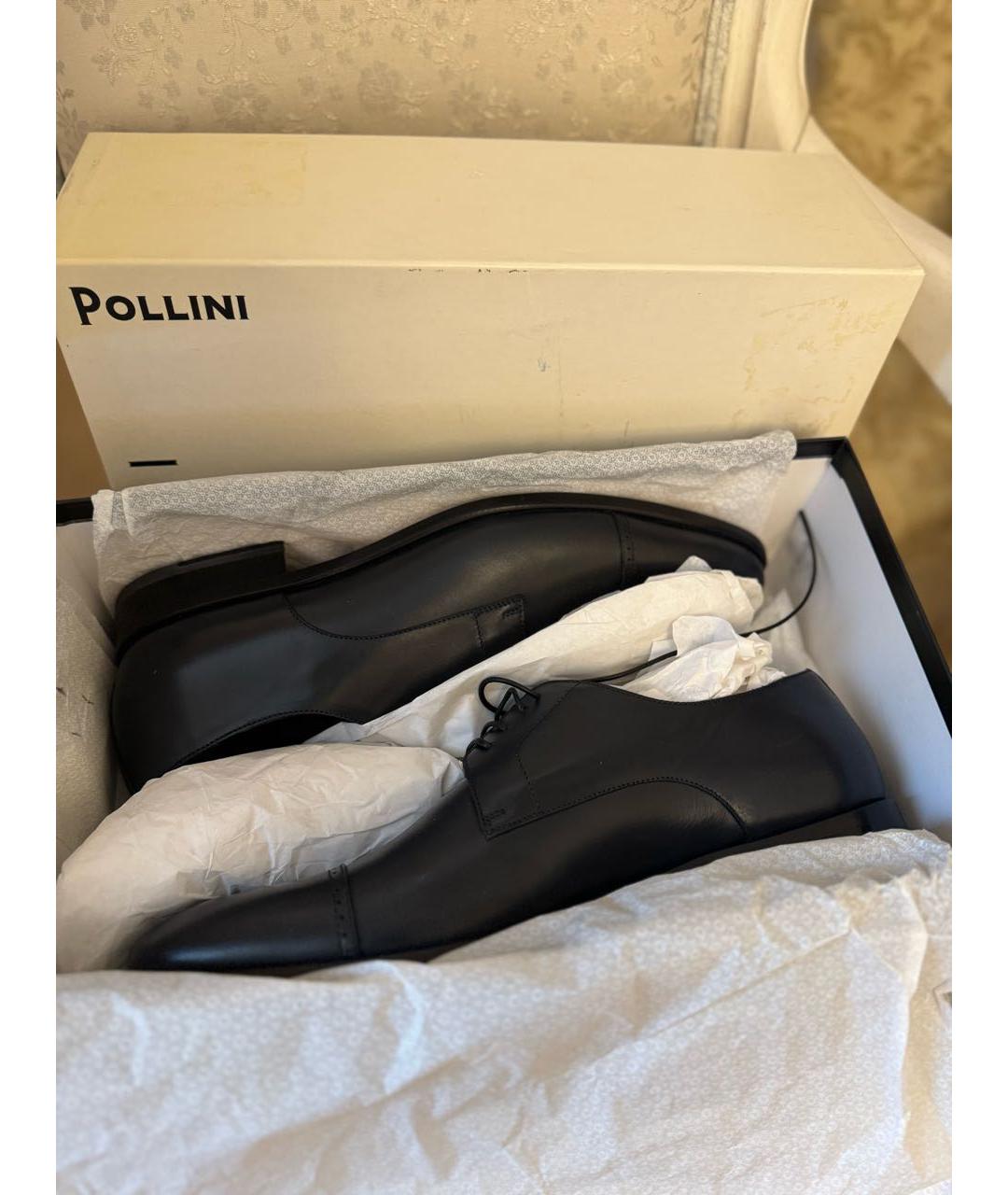 POLLINI Темно-синие кожаные туфли, фото 8