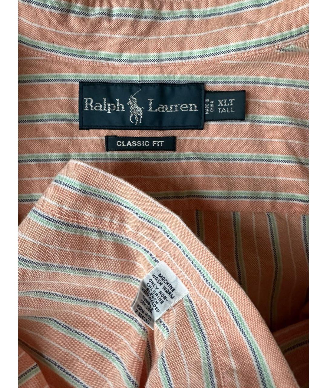 RALPH LAUREN Коралловая хлопковая кэжуал рубашка, фото 4