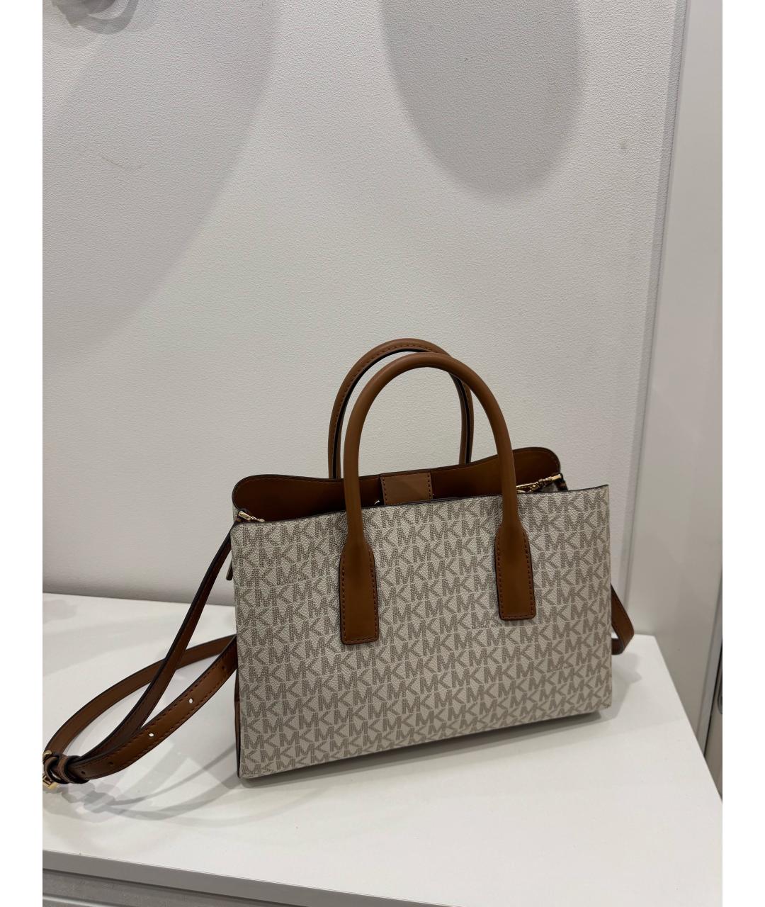MICHAEL KORS Коричневая сумка тоут из искусственной кожи, фото 2