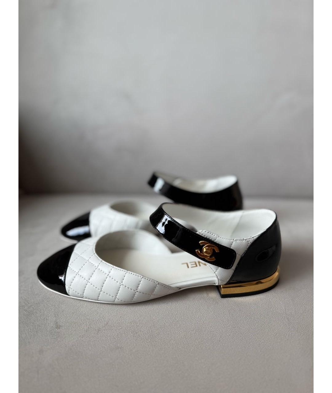 CHANEL Белые кожаные туфли, фото 7