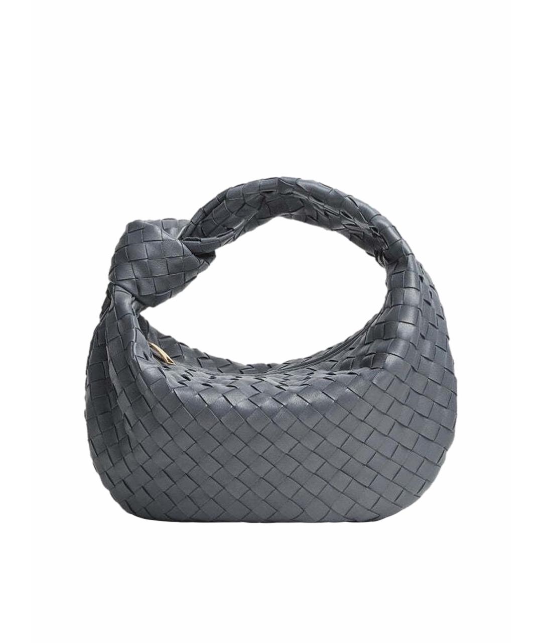 BOTTEGA VENETA Серая кожаная сумка с короткими ручками, фото 9
