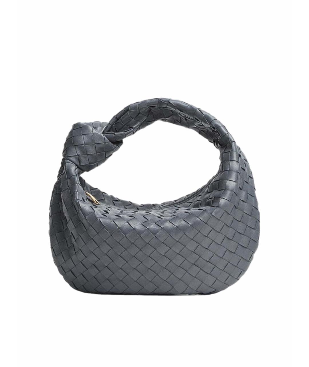 BOTTEGA VENETA Серая кожаная сумка с короткими ручками, фото 1