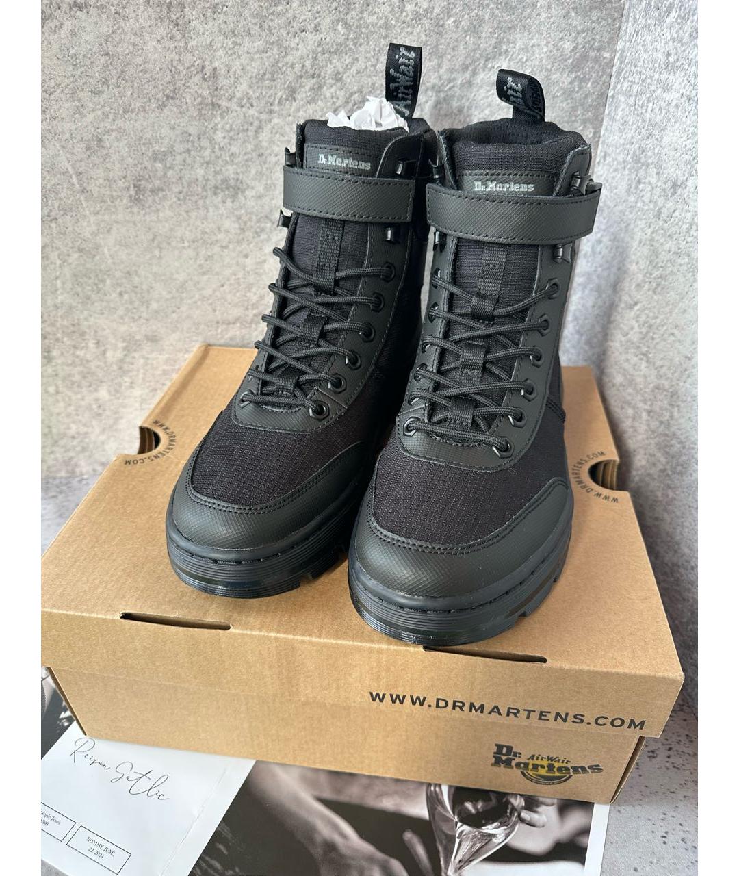 DR. MARTENS Черные ботинки из искусственной кожи, фото 3