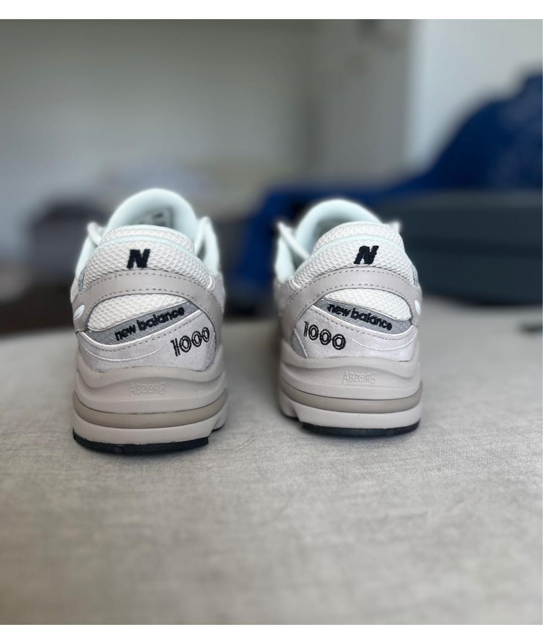 NEW BALANCE Серые кожаные низкие кроссовки / кеды, фото 4