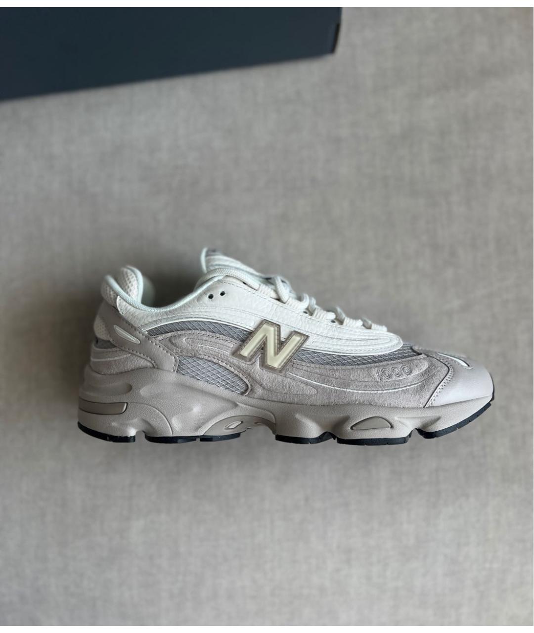NEW BALANCE Серые кожаные низкие кроссовки / кеды, фото 6