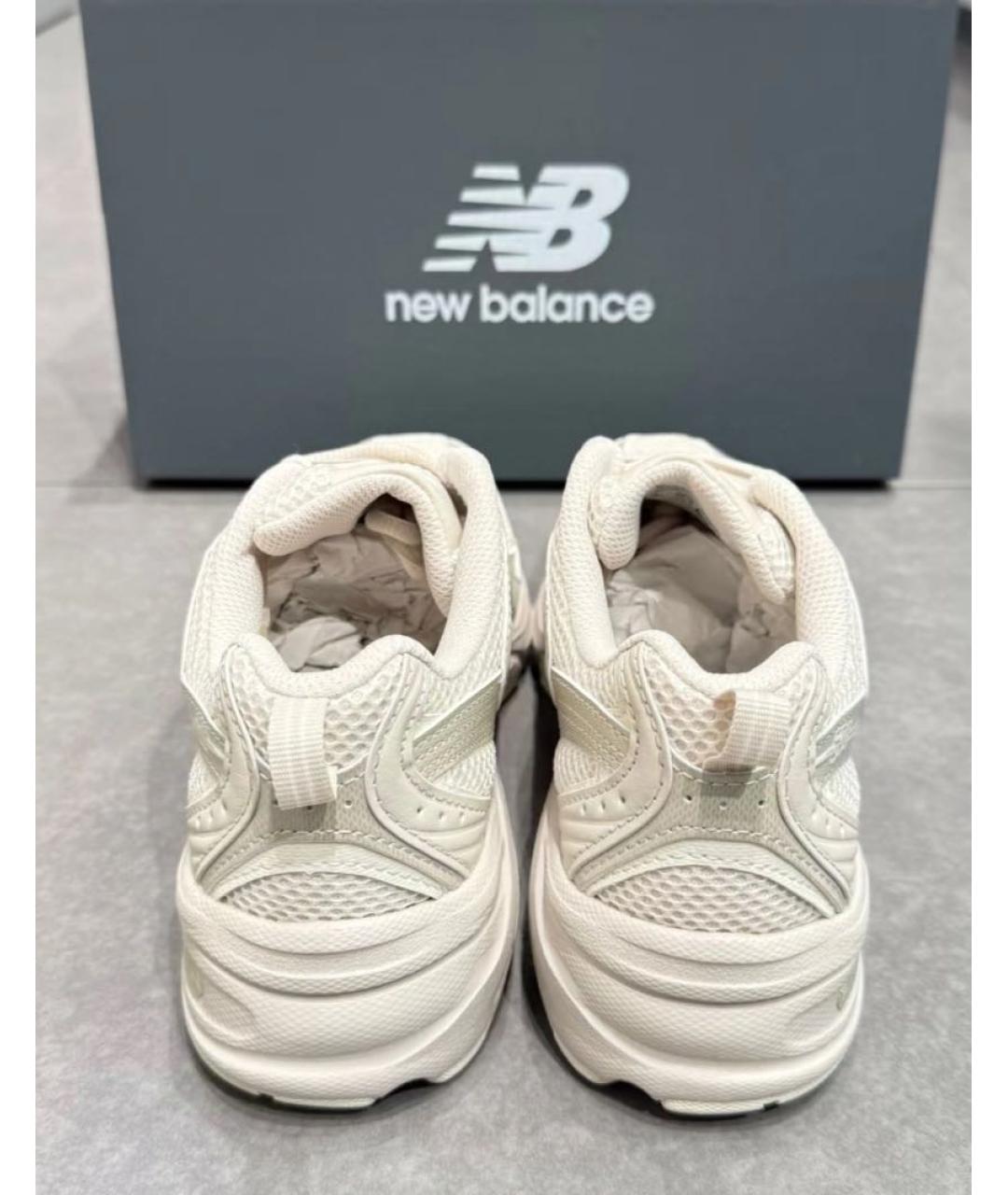 NEW BALANCE Бежевые синтетические низкие кроссовки / кеды, фото 8