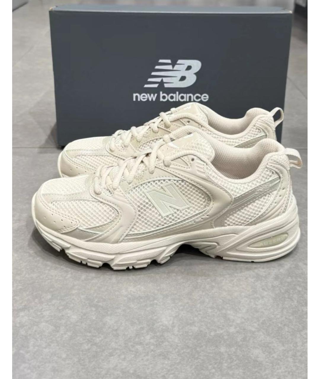 NEW BALANCE Бежевые синтетические низкие кроссовки / кеды, фото 7