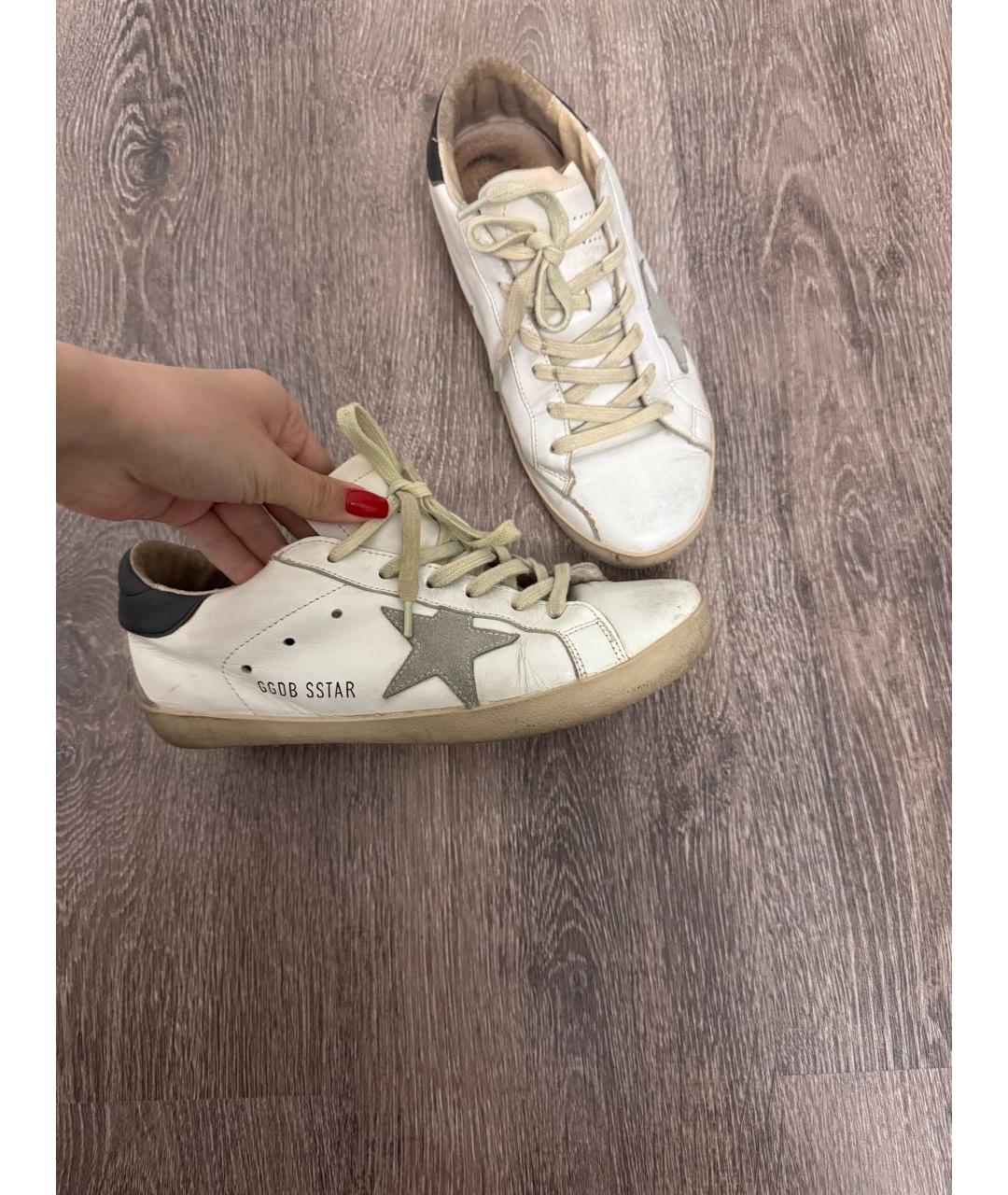 GOLDEN GOOSE DELUXE BRAND Серые кожаные кеды, фото 2