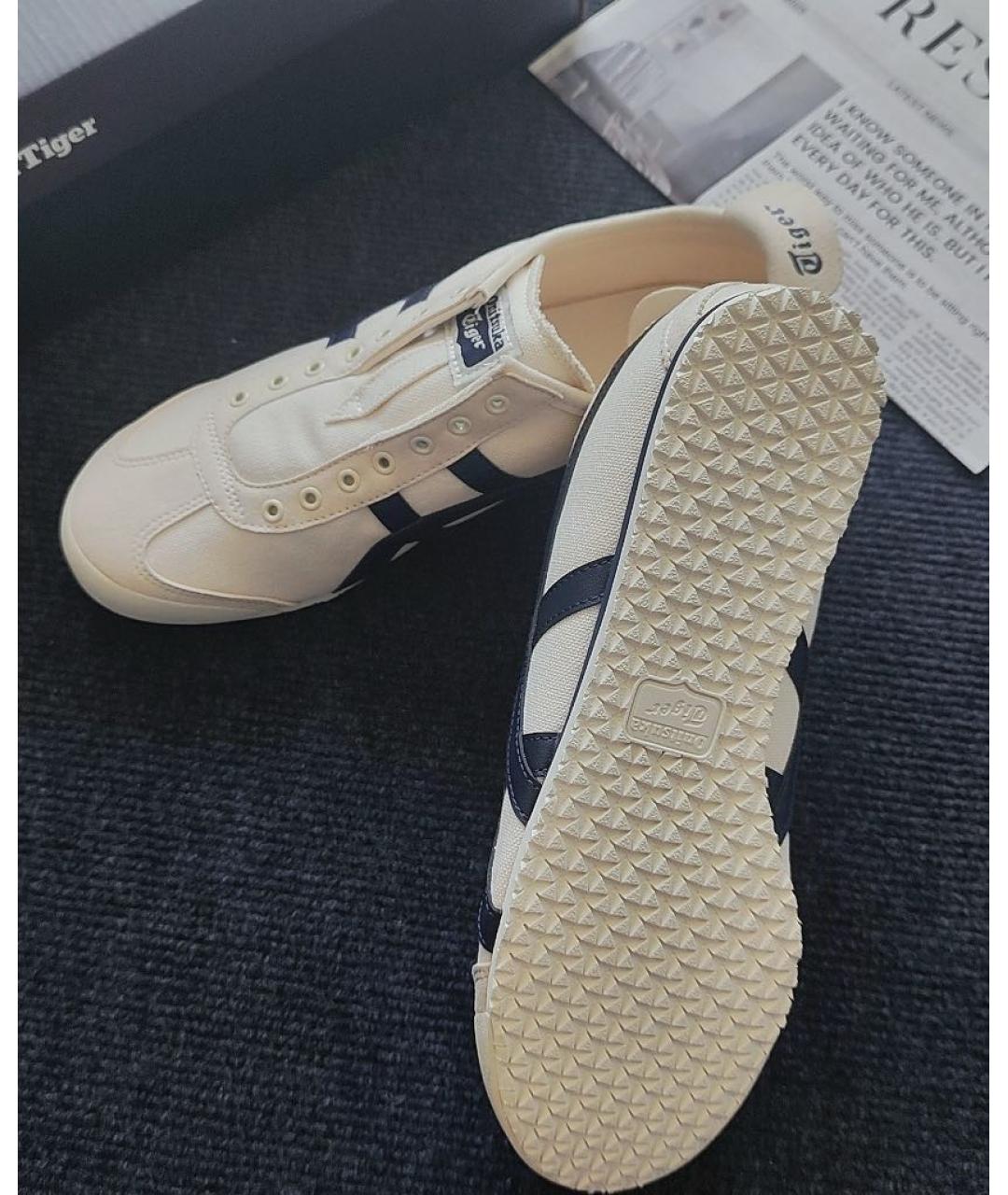 ONITSUKA TIGER Бежевые текстильные кеды, фото 8