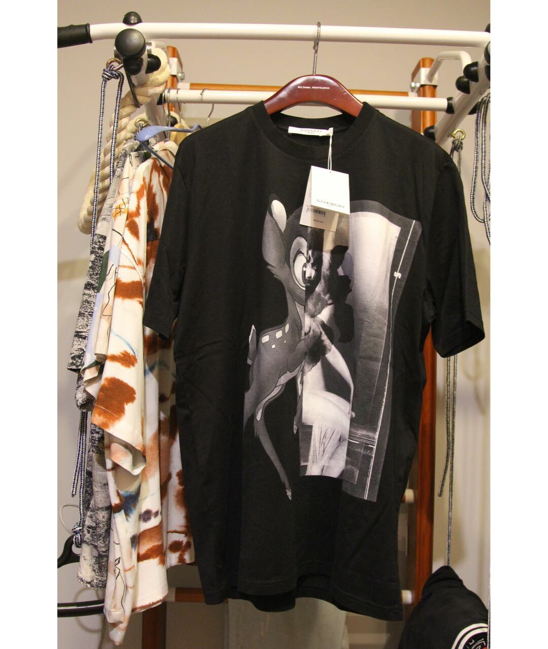 GIVENCHY Черная хлопко-эластановая футболка, фото 2