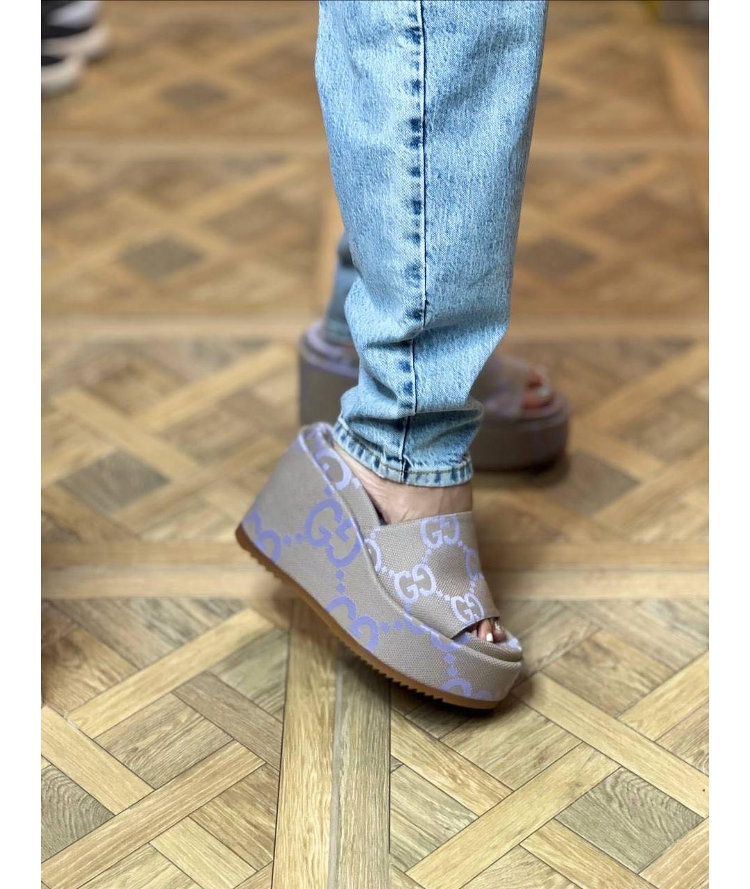 GUCCI Розовые сабо, фото 8