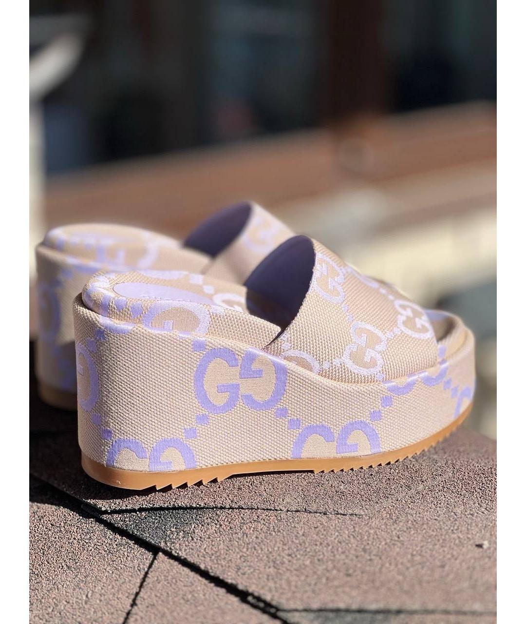 GUCCI Розовые сабо, фото 9