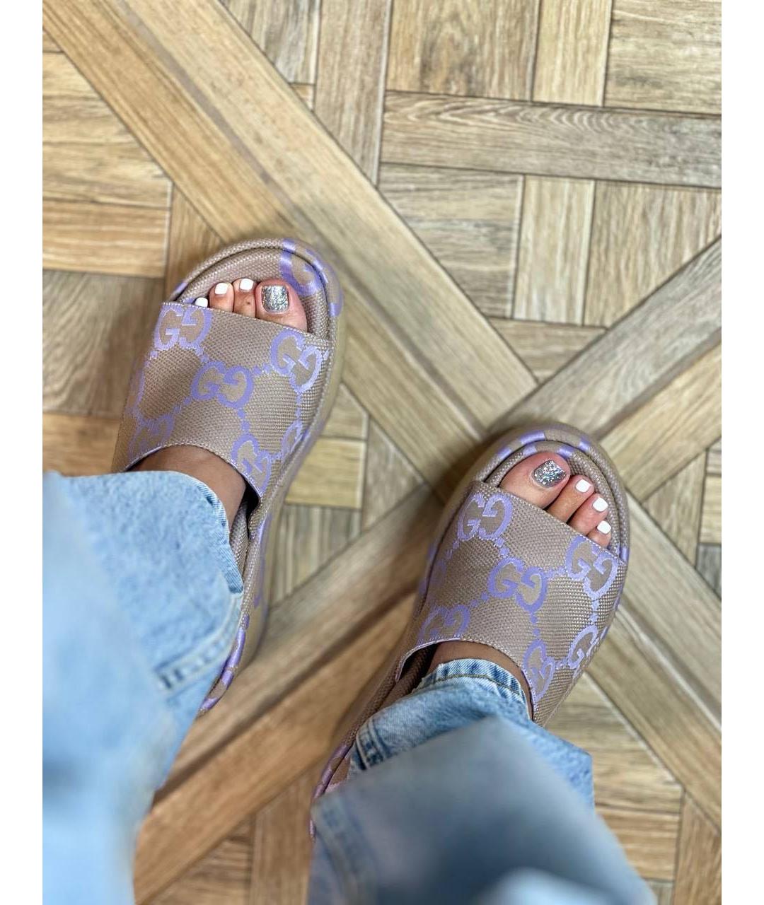 GUCCI Розовые сабо, фото 6