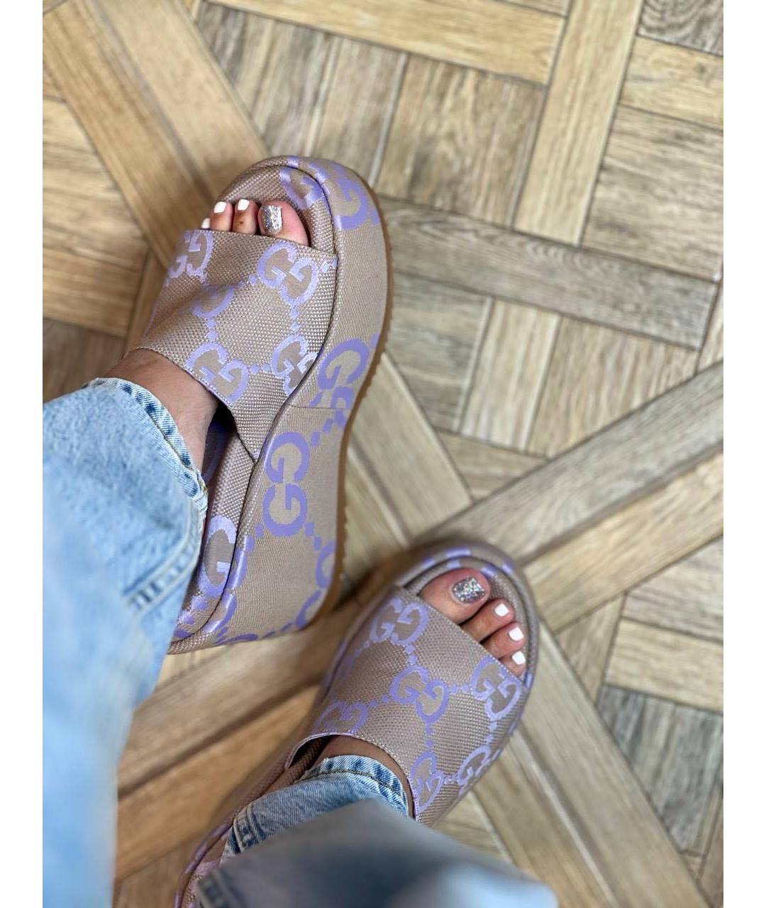 GUCCI Розовые сабо, фото 7