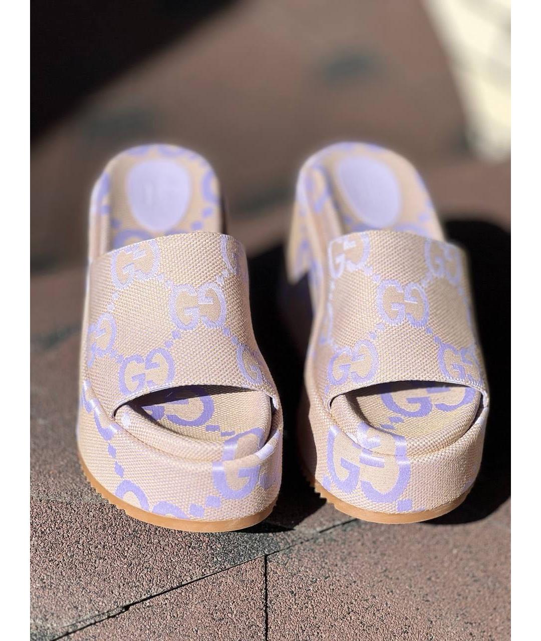 GUCCI Розовые сабо, фото 2