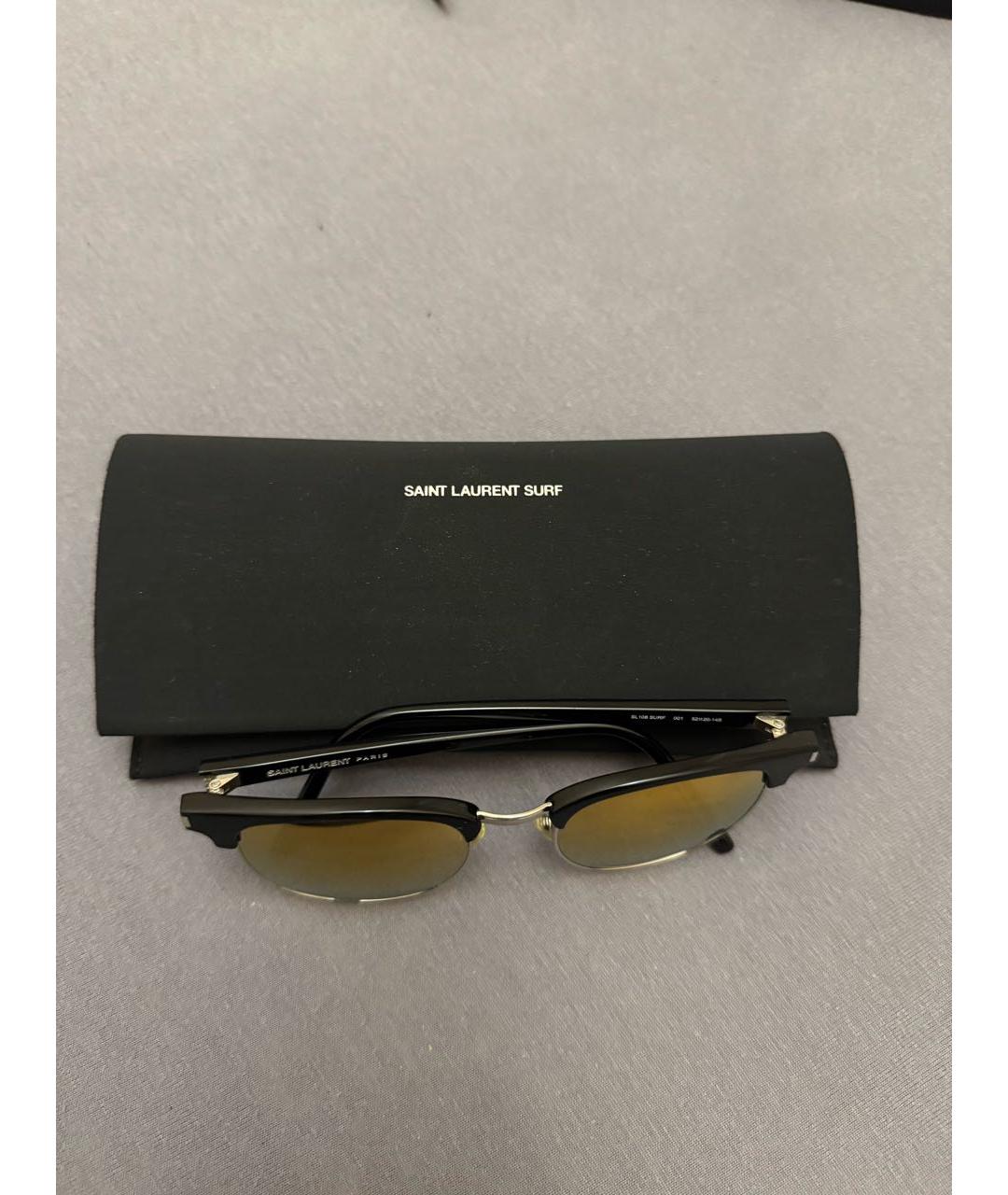 SAINT LAURENT Желтые пластиковые солнцезащитные очки, фото 4