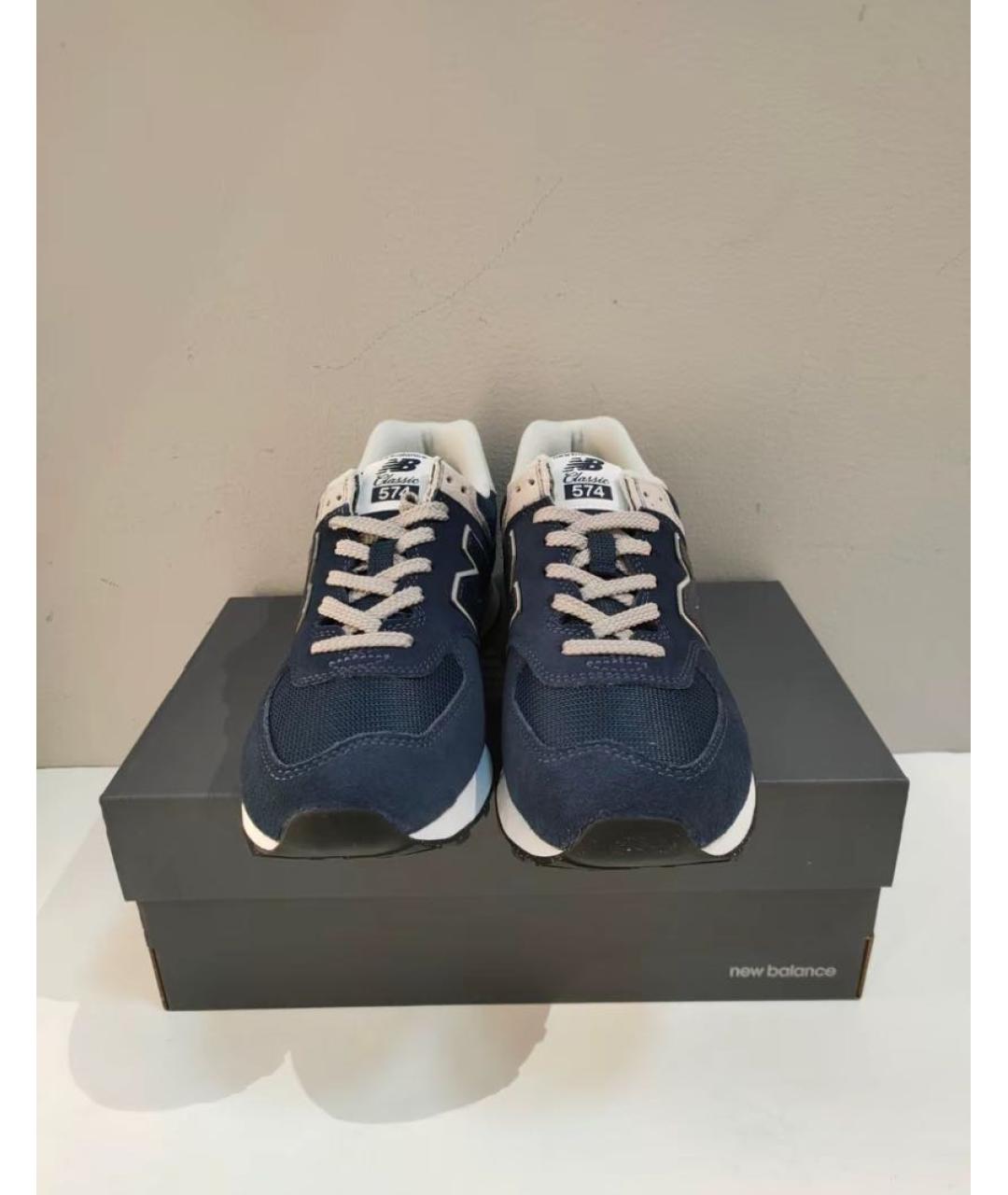 NEW BALANCE Темно-синие замшевые кроссовки, фото 5