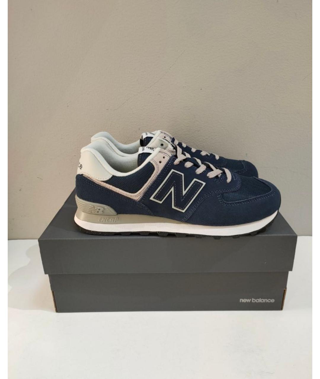 NEW BALANCE Темно-синие замшевые кроссовки, фото 6