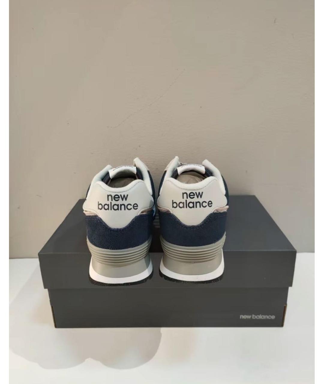NEW BALANCE Темно-синие замшевые кроссовки, фото 7