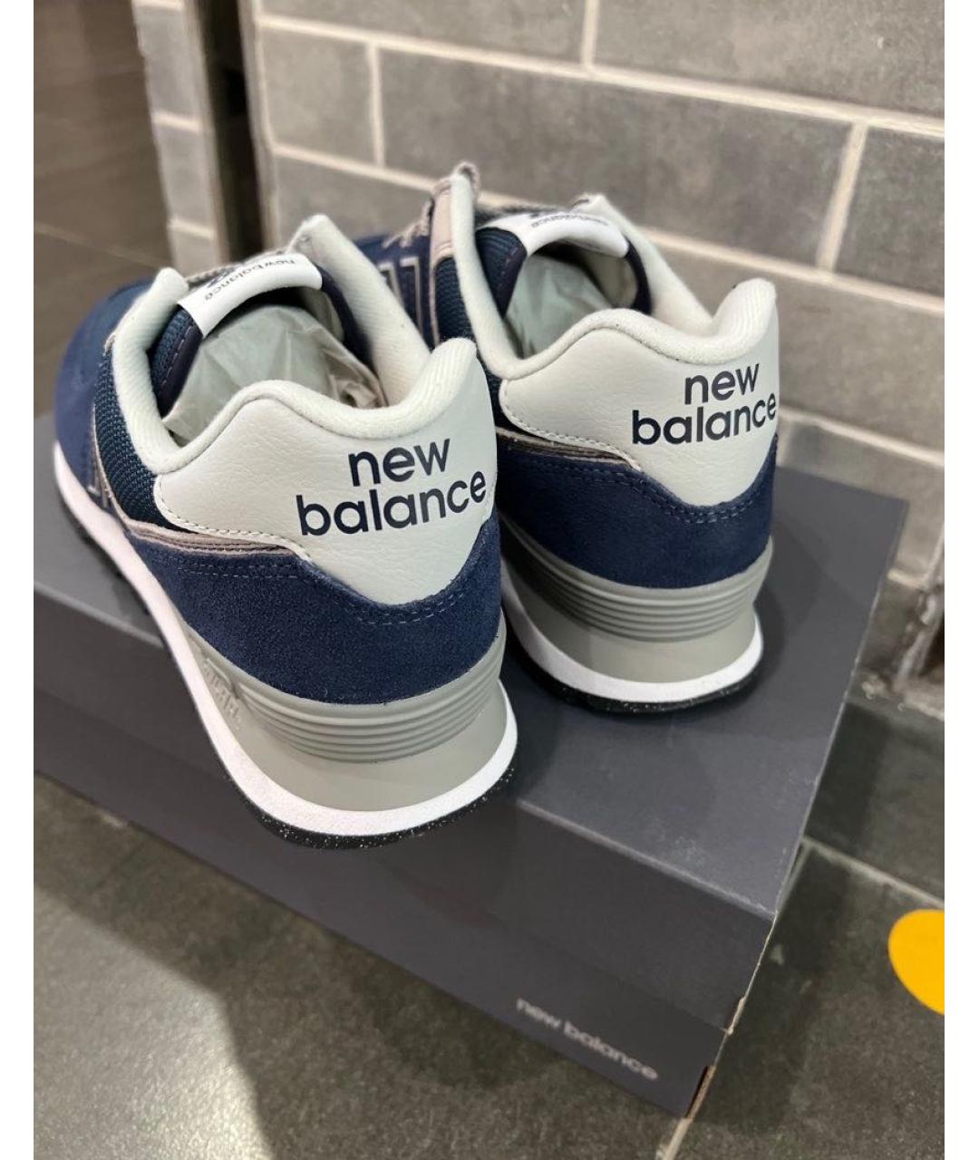 NEW BALANCE Темно-синие замшевые низкие кроссовки / кеды, фото 8