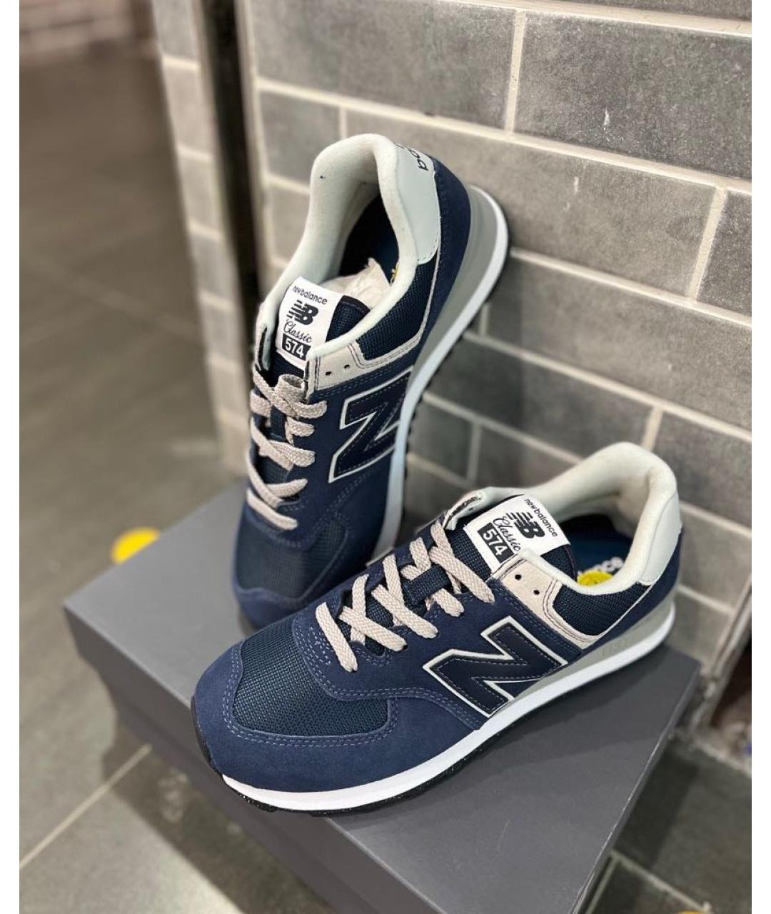 NEW BALANCE Темно-синие замшевые низкие кроссовки / кеды, фото 6