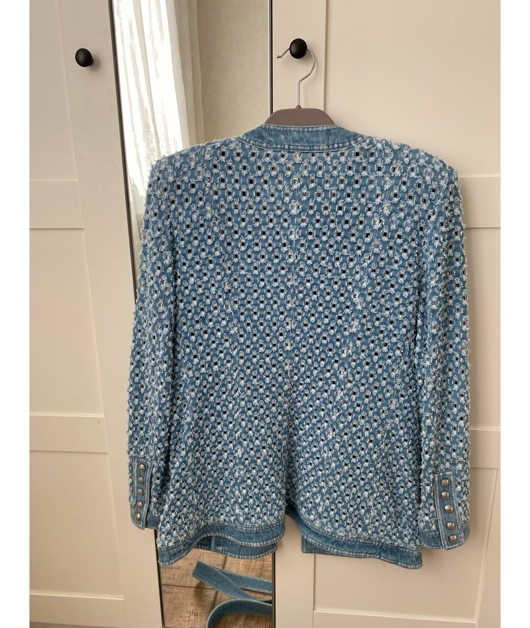 BALMAIN Синий хлопковый жакет/пиджак, фото 2