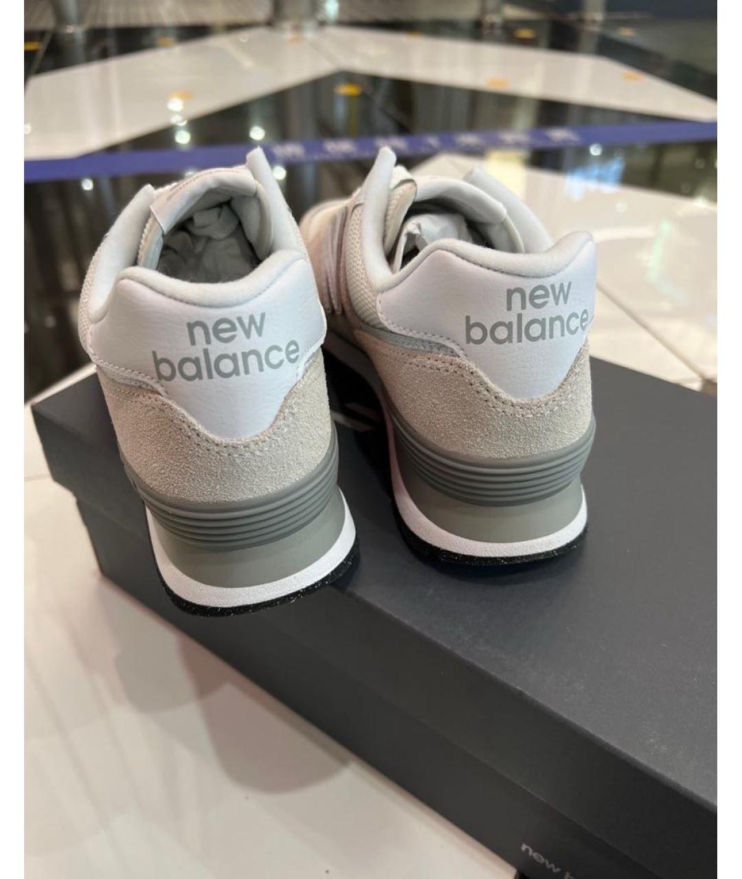 NEW BALANCE Серые замшевые кроссовки, фото 8