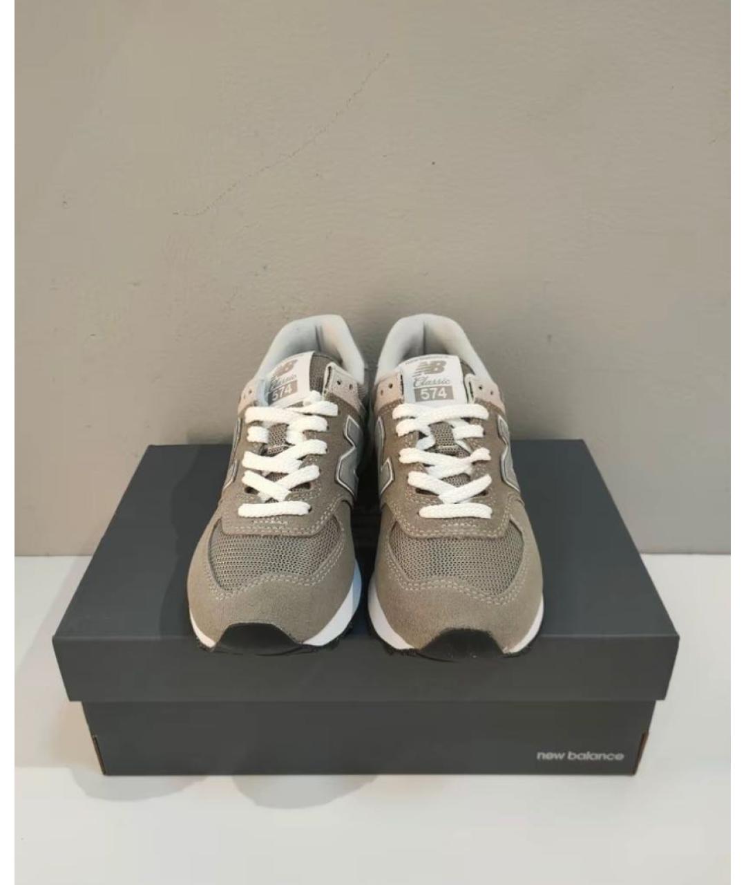 NEW BALANCE Серые замшевые кроссовки, фото 5