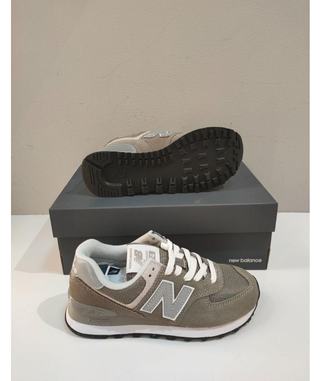 NEW BALANCE Серые замшевые кроссовки, фото 7