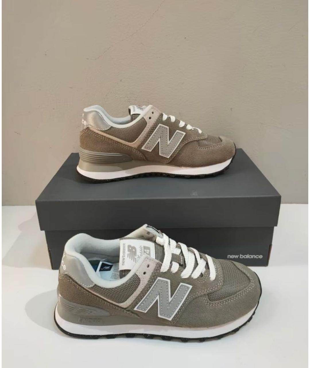 NEW BALANCE Серые замшевые кроссовки, фото 6