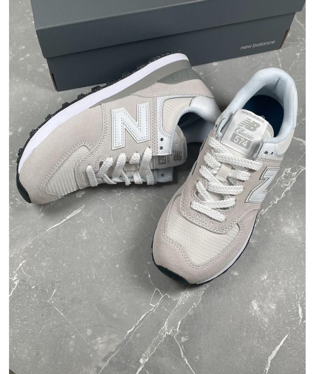 NEW BALANCE Серые замшевые низкие кроссовки / кеды, фото 6