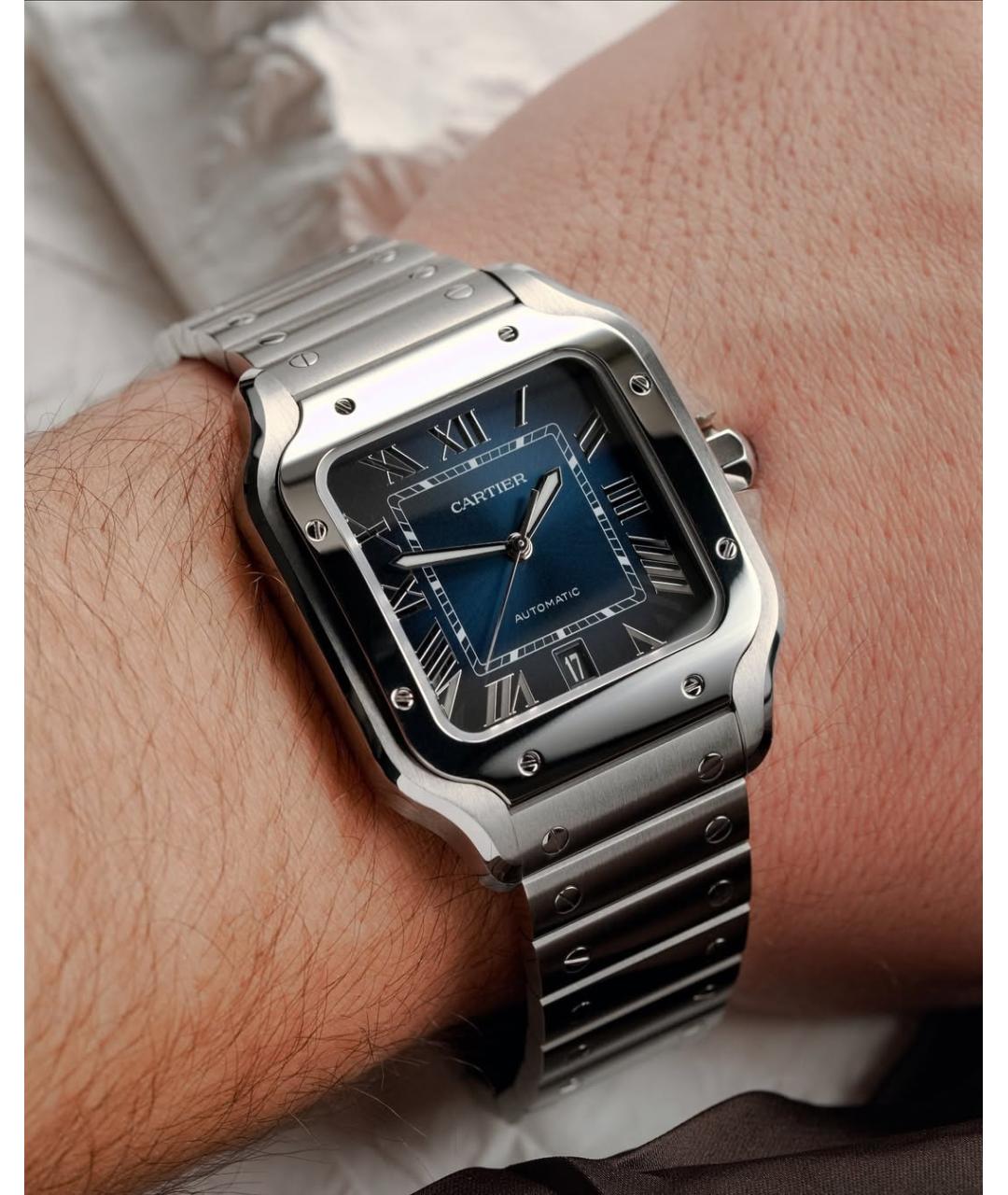 CARTIER Синие часы, фото 3